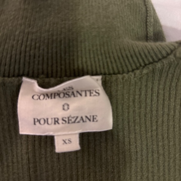 Gently worn Sezane Harper Dress Moss Green - Size XS - Picture 5 of 10